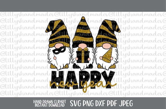 Gnome Happy New Year Svg, Happy New Year Png, Happy New Years Gnomes Svg, Happy New Years Svg Happy New Year Gnomes Png, Happy New Years Png