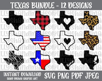 Texas Svg Bundle Texas Flag Svg, Texas Outline Texas Home Svg, Texas Silhouette, Bluebonnet Svg, Texas Png Distressed Texas Svg, Texas State