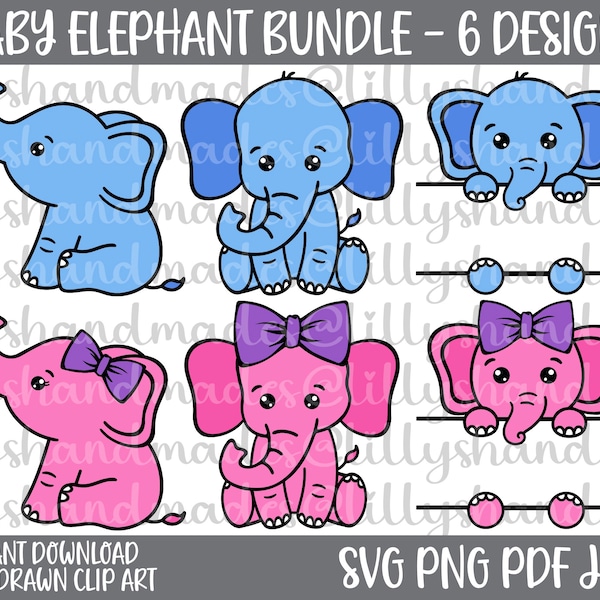 Baby Elephant Svg Bundle, Baby Elephant Png, Baby Elephant Clipart, Cute Elephant Svg, Elephant Png, Elephant Clipart, Elephant Baby Svg
