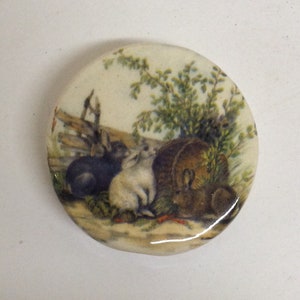 Ceramic  Stone Hand Rolled Cigarette Holder Rabbit Design Glazed Kiln Fired
