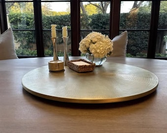 Brass Lazy Susan Bacteriostatic Surface Artisan Made | Honey