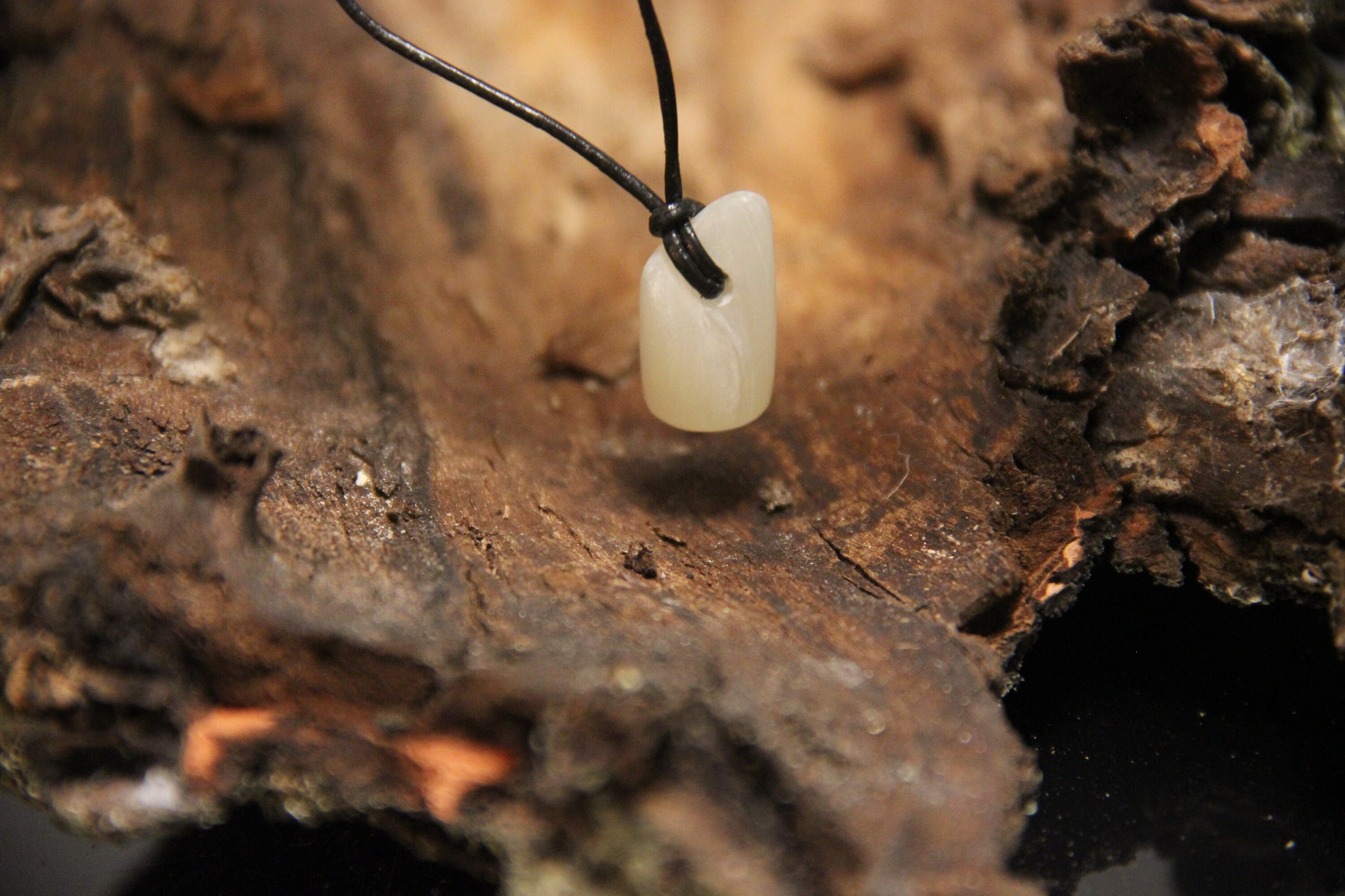 Handmade Soapstone Necklace. Know. Jewellery on Leather Strap Etsy