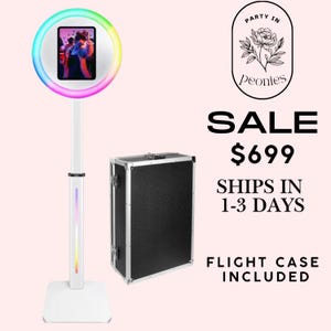 iPad Photo Booth, Selfie Booth, Ringlight Photobooth for Business, IPad Selfie Booth for Party, PhotoBooth Shell, Roamer Photo booth