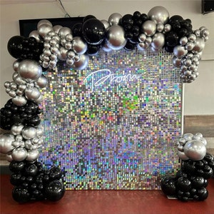 Iridescent Shimmer Sequin Backdrop, Sequin Panel Live Backdrop, Shimmer Backdrop for Wedding, Birthday Party, Halloween, Sequin Backdrop,