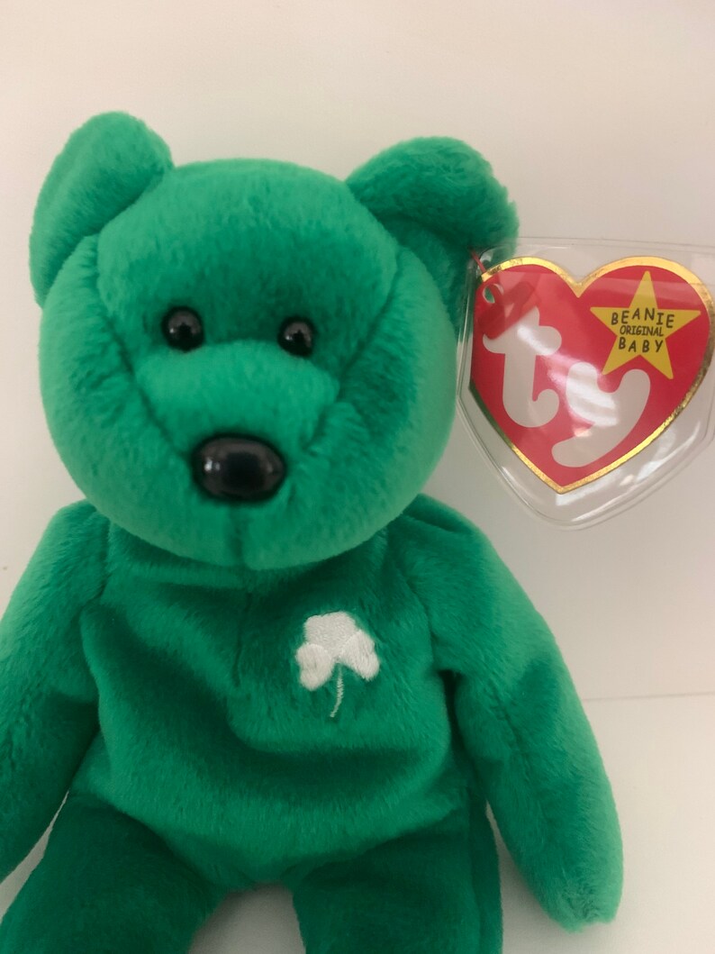 Ty Beanie Babies Retired Erin Bear Irish Green Shamrock Rare - Etsy