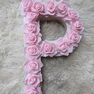 Carta de flores, Berçário de letras florais, Berçário Boho, Berçário Glam, Bebê Rosa