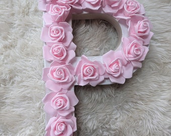 Flower Letter, Floral letter Nursery, Boho Nursery, Glam Nursery, Pink Baby