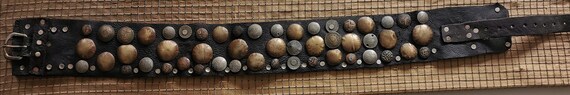 antique Leather belt with Cherifien/ Empire coins