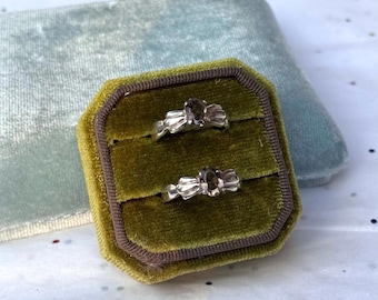 Vintage 925 Sterling Silver Smokey Quartz Rings