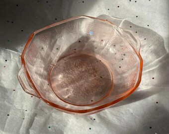Vintage Pink Anchor Hocking Octagonal Dish