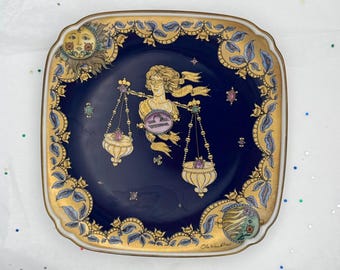 Vintage Hutschenreuther Porcelain Sign of the Zodiac Leo by Ole Winther Dish
