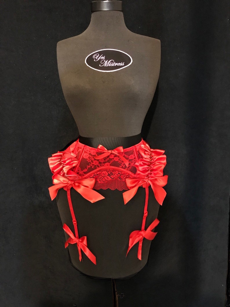 SISSY SATIN Suspender/ Garter Belt Etsy Australia