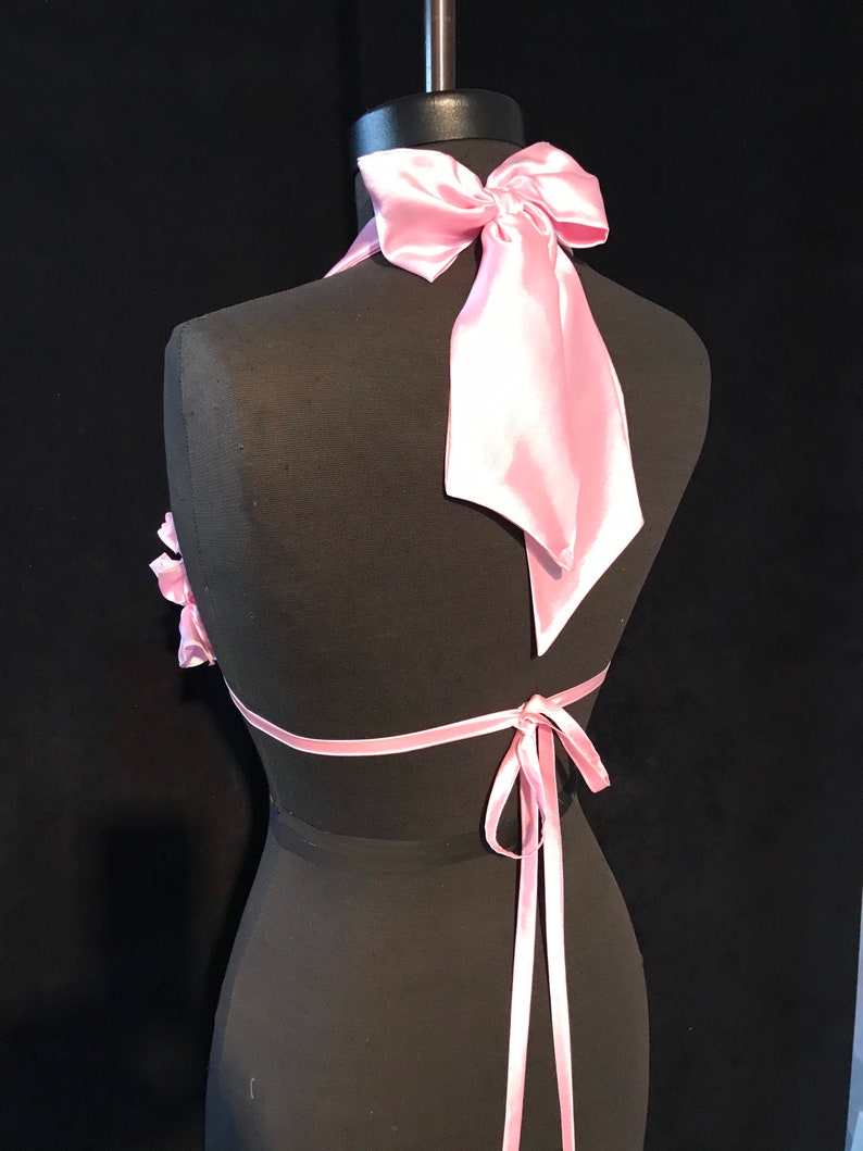 Harnais Et Bandes De Cuisses En Satin Rose - Marque Yes Mistress - Taille 28 à 38 Pouces
