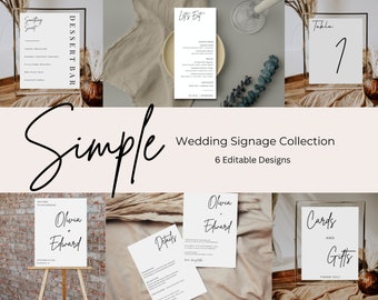 Simple Wedding Custom Sign Bundle