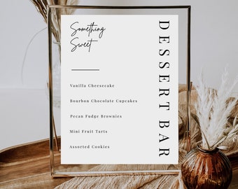 Something Sweet Dessert Menu - Digital Download Template