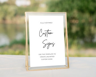 Custom Wedding Sign Template