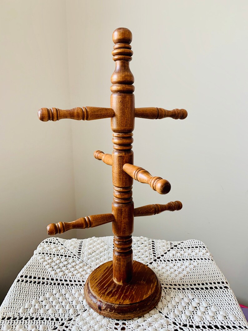 Vintage Mug TreeWood Rack Etsy