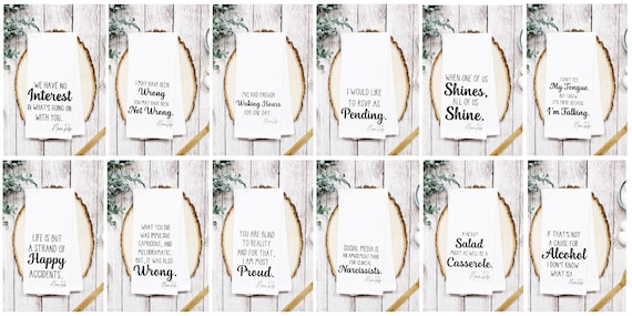 Moira Rose Quotes Kitchen Towels, Schitt's Creek Funny Gift, Home Decor