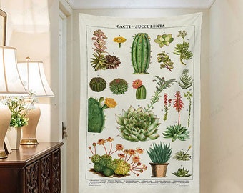 Succulent Tapestry Etsy