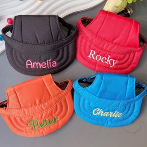 Custom Embroidered Dog Hat, Cat Dog Sun Hat/Cap with Name, Adjustable Pet Baseball Cap with Ear Holes, Dog Baseball Cap, Gift for Dog Lovers