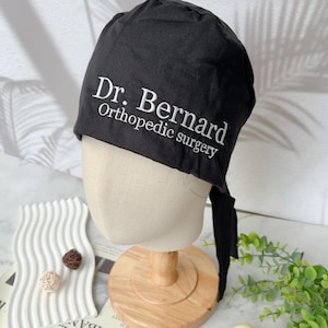 Personalized Scrub Cap, Unisex Scrubs Hat with Custom Embroidered Text Name, Embroidered Name Surgical Caps, Nurses Scrub Hat, Doctor Gifts