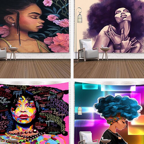 African American Art Wall Tapestry Etsy