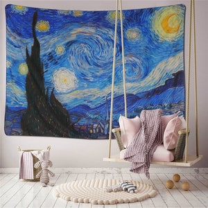 Van Gogh's Starry Sky TapestryStarry Night Wall Hanging | Etsy