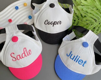 Custom Baseball Cap for Dogs Cats, Personalized Pet Sun Hat with Name, Embroidered Pet Photo Prop, Sun Protection Cap, Gifts for Dog Lovers