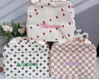 Personalized Insulated Lunch Tote, Embroidered Name Lunch Bag, Work Lunch Bag, Cooler Tote for Office Work, School Supplies, Gift for Mother