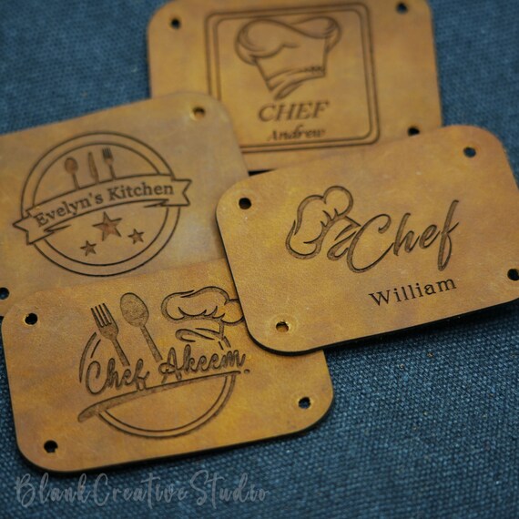 30pcs Handmade leather labels with logo text Personalized knitting