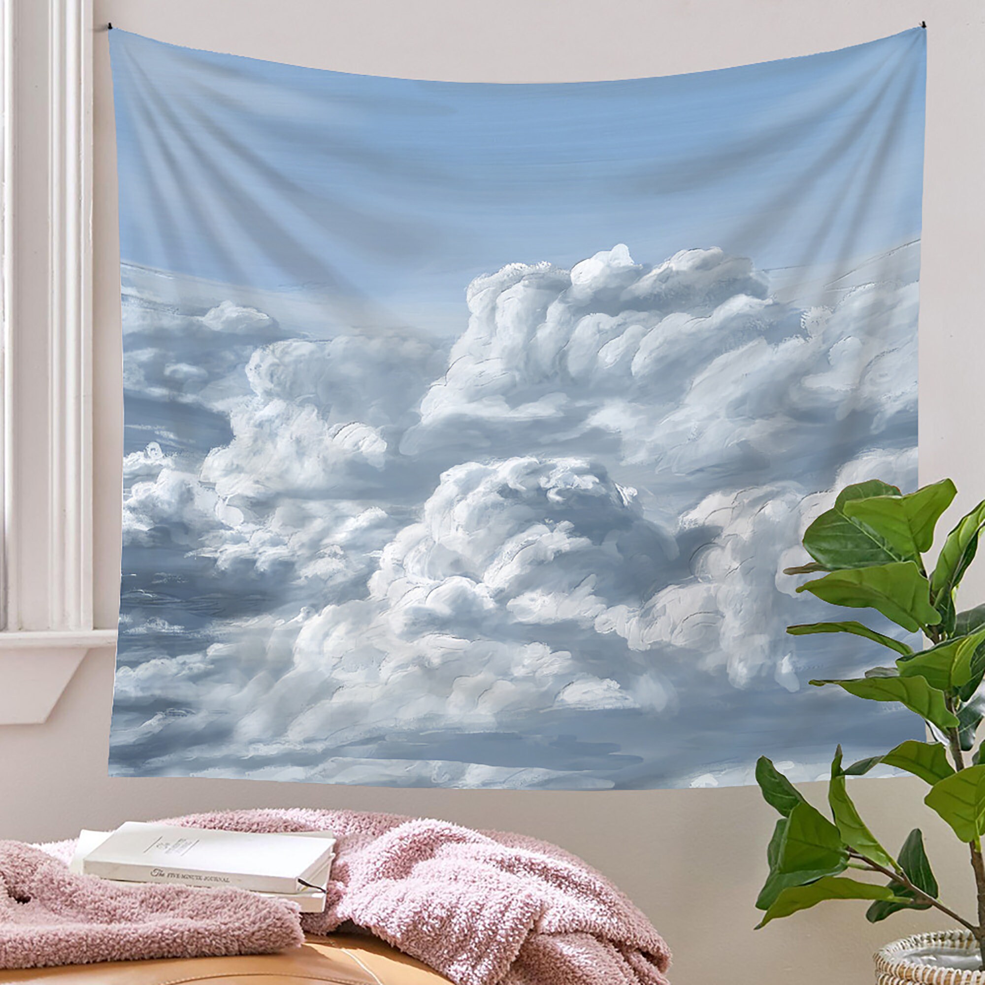 Cloud Tapestry/Art Wall Hanging/Blue Sky Tapestry/Modern Etsy