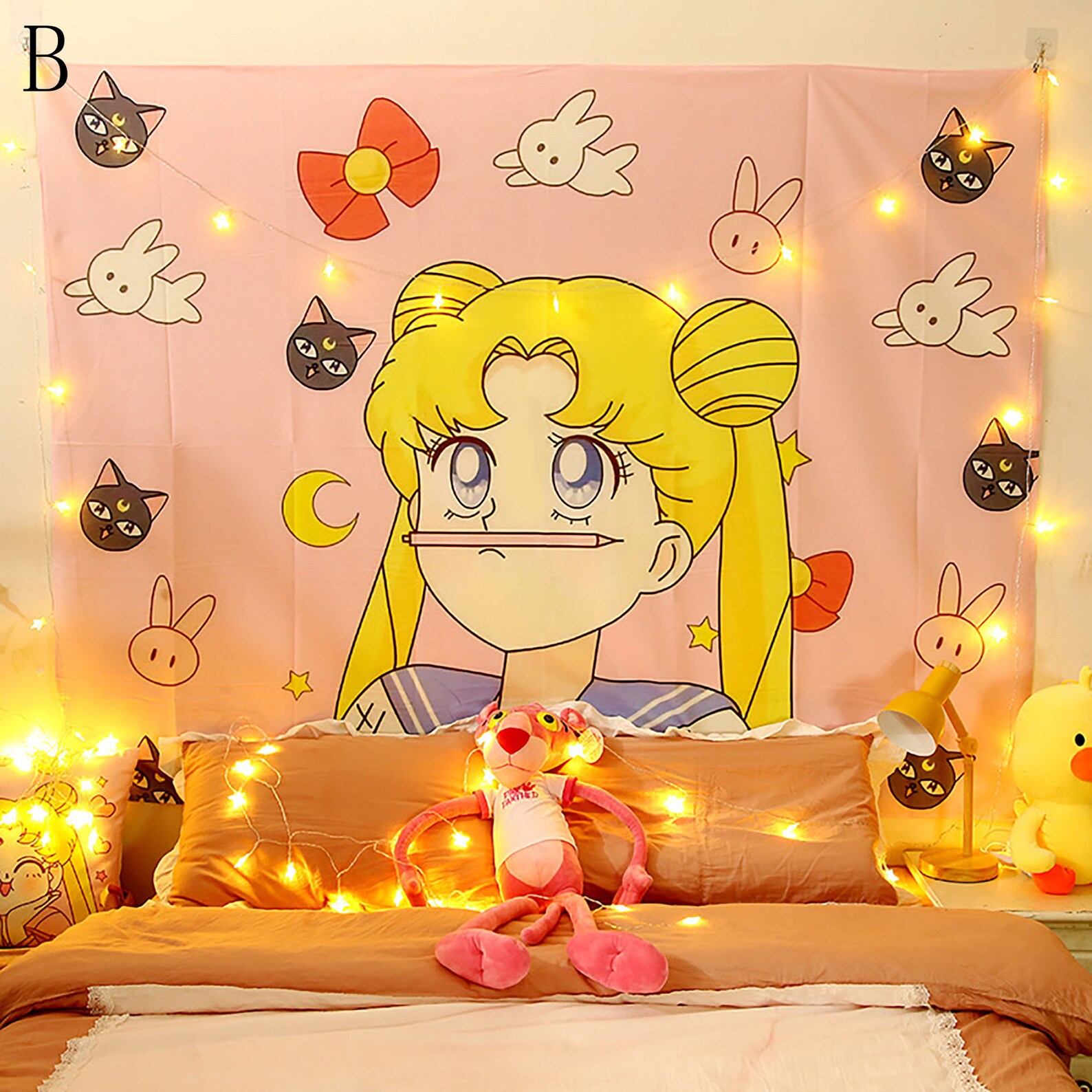 Sailor Moon Tapestry Anime tapestry Fabric Wall Hanger Etsy