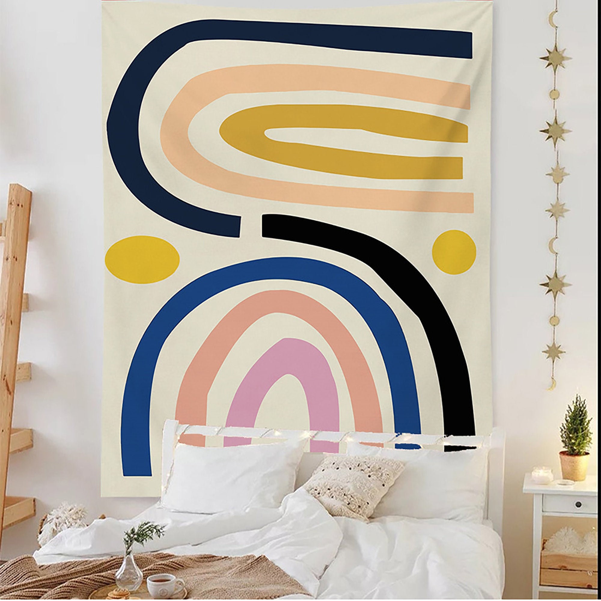 Rainbow TapestryAbstract Art Print TapestryBoho Wall Etsy