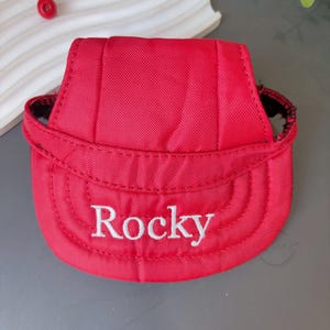 Custom Embroidered Dog Hat, Adjustable Baseball Cap with Ear Hole, Outdoor Sun Protection Cap for Cats Dogs, Pets Accessories, Gifts for Dog