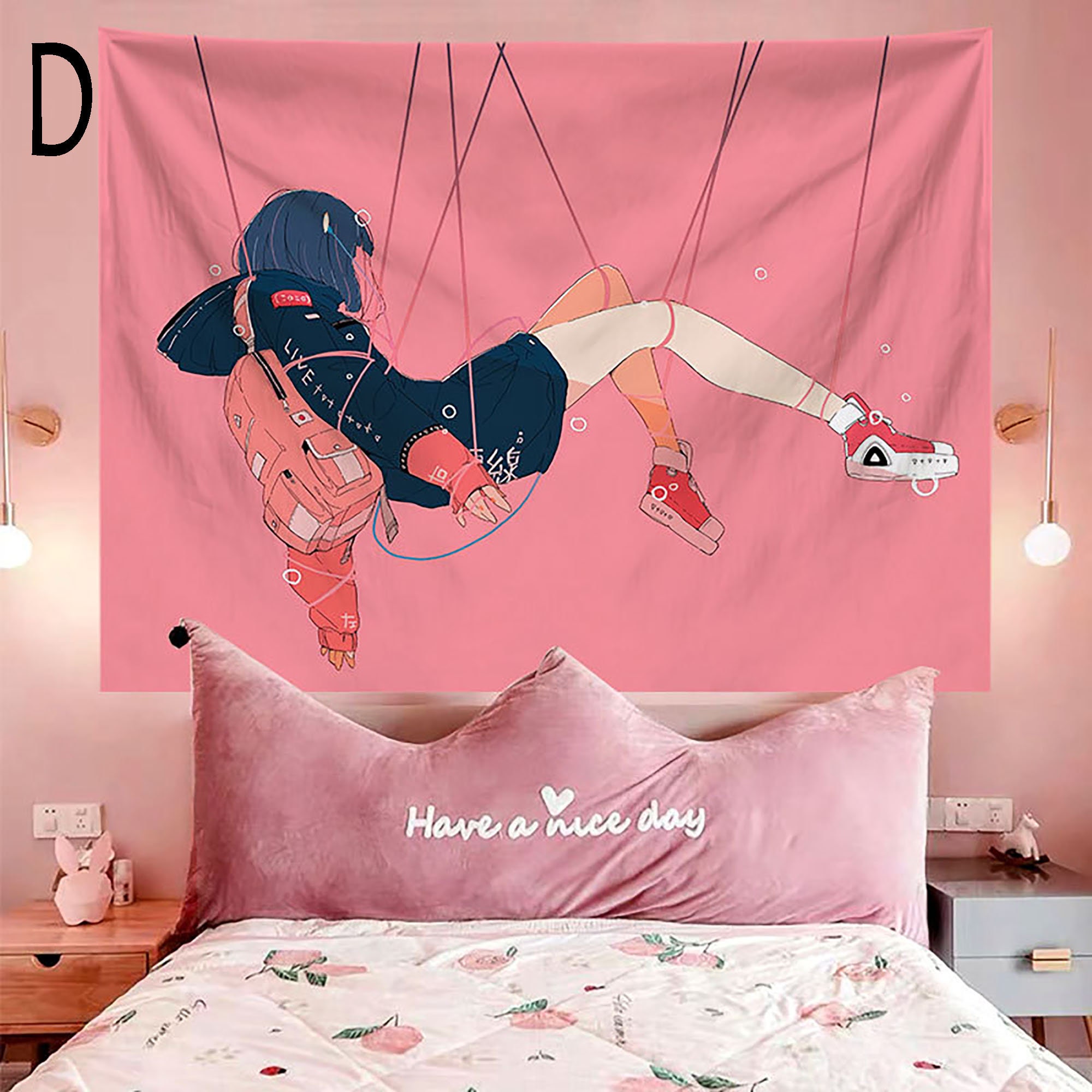 4style Girl Tapestry/animewall Hanging/cartoon Tapestry/ins Etsy