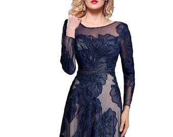 Meier Collection formal embroidery beaded evening dress