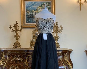 Women’s formal embroidery beaded evening gown prom dress