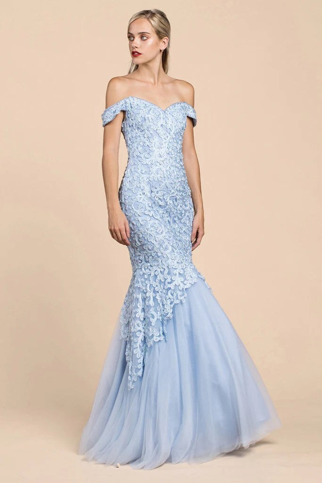 Meier Collection Formal Embroidery Beaded Evening Prom Dress - Etsy