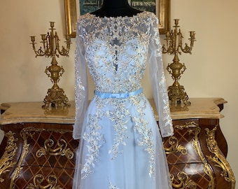 Vestido de fiesta de noche con bordado formal de la colección Meier