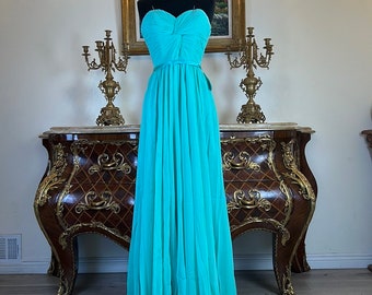 Meier Collection lace up bridesmaid formal dress