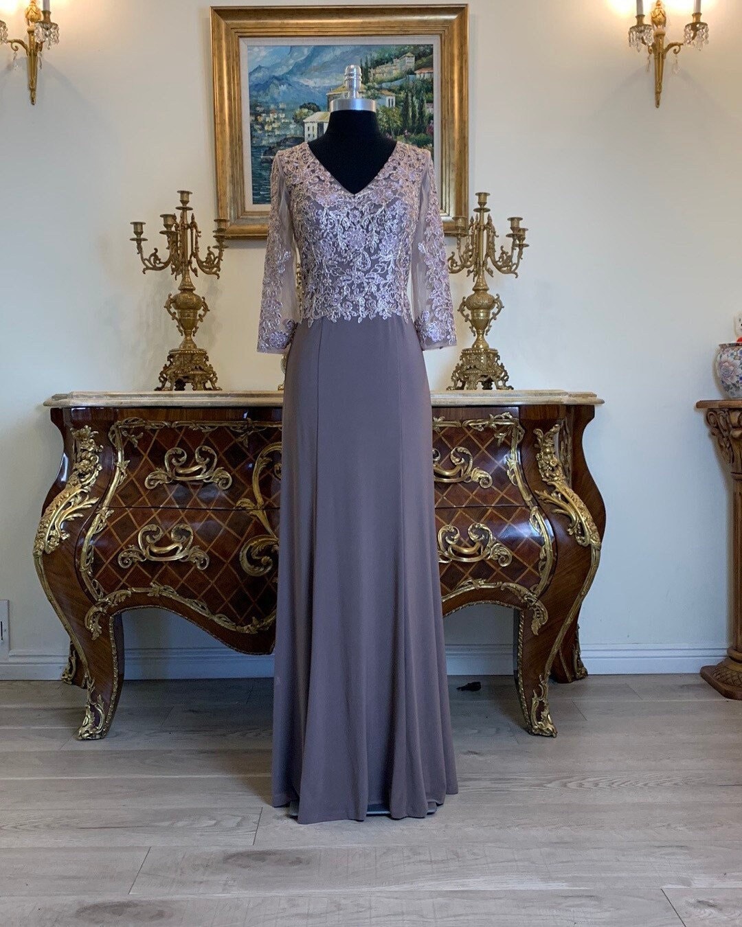 Bronze colored mother of the bride dresses hot sale