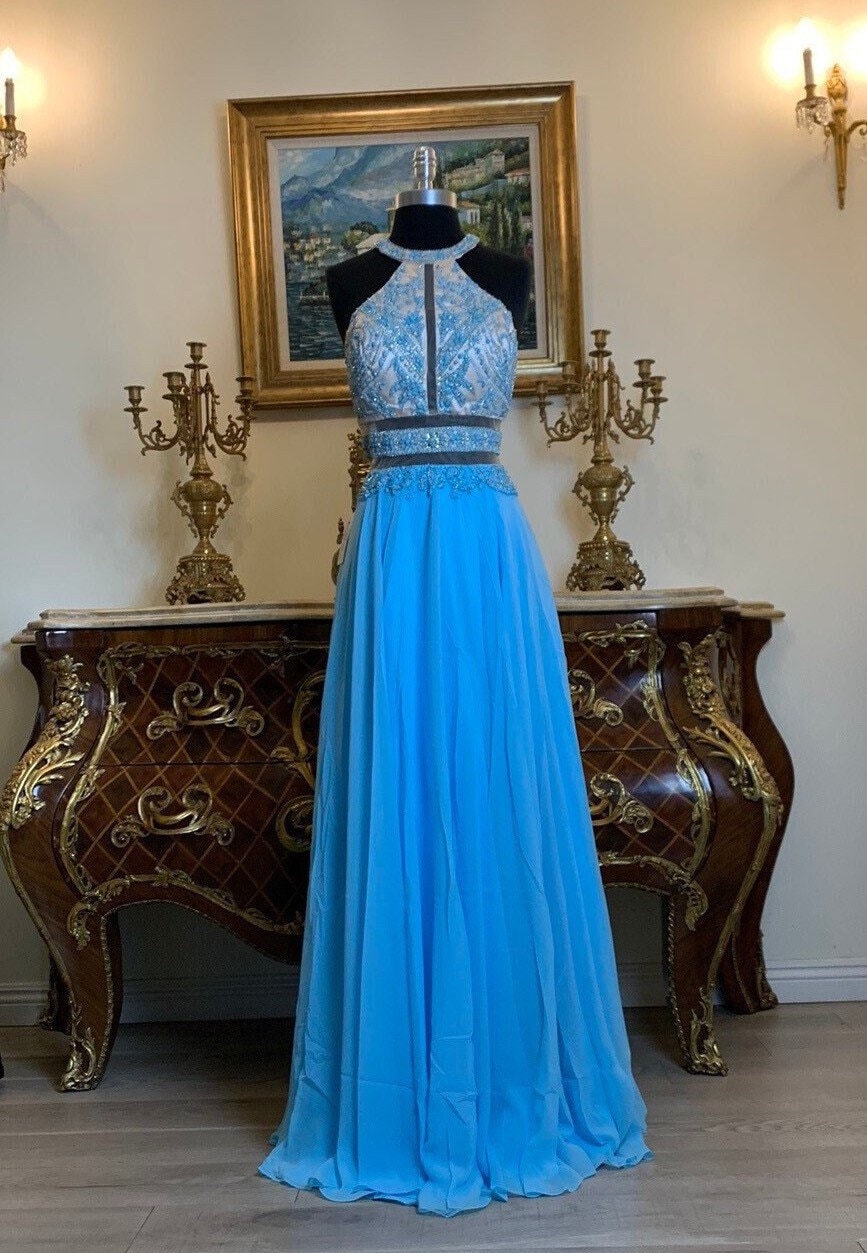 Women's Formal Rhinestone Illusion Evening Prom Dress - Etsy