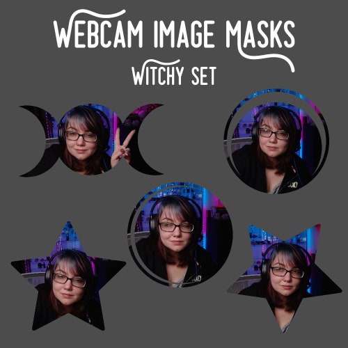 Witchy Set Shapes Streamers 5 Webcam Image Masks -