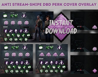 DBD Anti Stream-Snipe Perk cubre OBS Twitch para streamers - Superposición - Superposición de transmisión Dead By Daylight - Streamers de terror