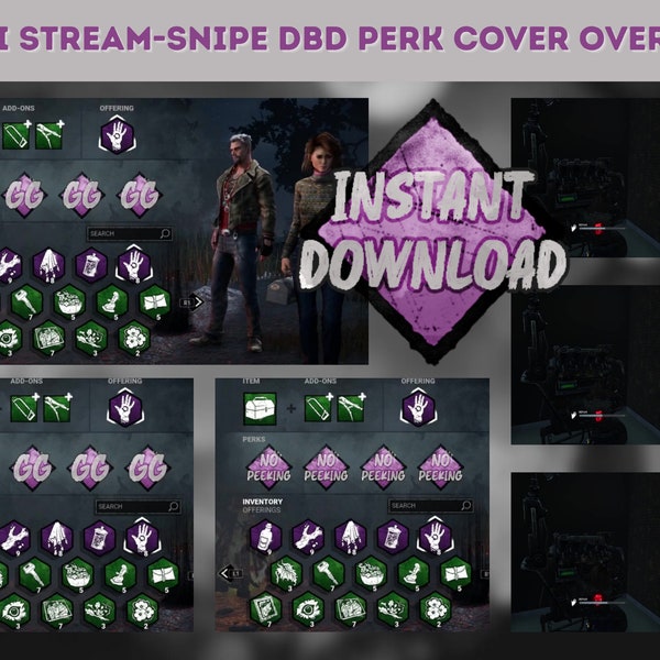 DBD Anti Stream-Snipe Perk Covers OBS Twitch for Streamers - Overlay - Dead By Daylight Stream Overlay - Horror Streamers