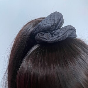Handmade Leather Scrunchies - Black '90s Hair Accessories