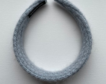 Handmade Knitted Headband - Blue