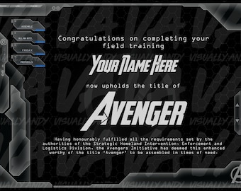 Personalised Avengers/Agent of S.H.I.E.L.D Print (A4)