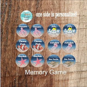memory game digital file, ocean memory game,kids personalized games, kids memory game, svg files