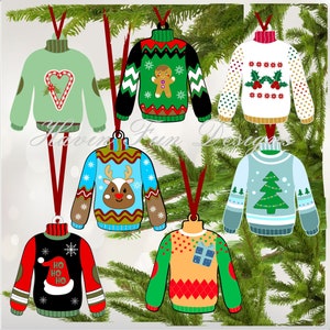 ugly sweater ornament svg, christmas ornaments, svg, png, ugly sweater designs, funny ornaments, digital design, ugly christmas sweater svg